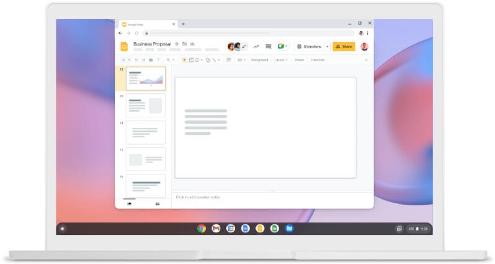 Google Workspace running on a ChromeOS device